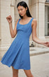 Tux Dress - Blue Waffer